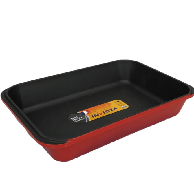 Oldenhof braadslede 40 x 26 x 7 cm gietijzer rood