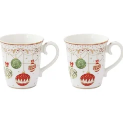 Oldenhof Christmas Eve mok 275 ml porselein 2 stuks