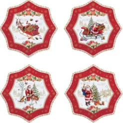 Oldenhof Christmas Memories dessertbord ø 16 cm 4 stuks