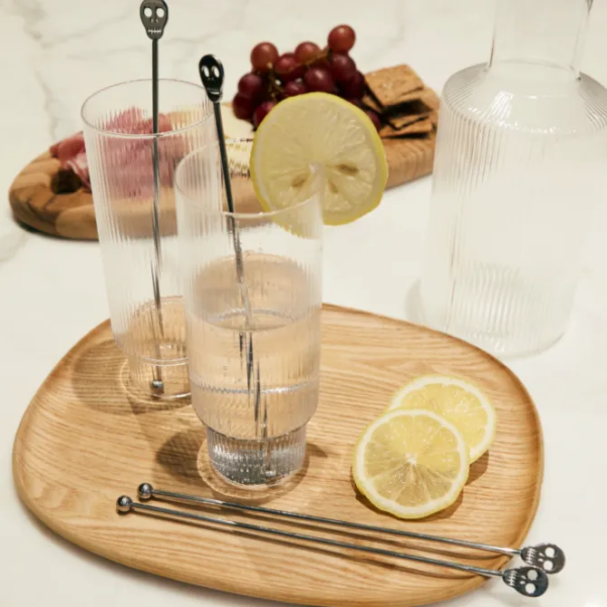 Oldenhof cocktail roerstaafjes skull rvs