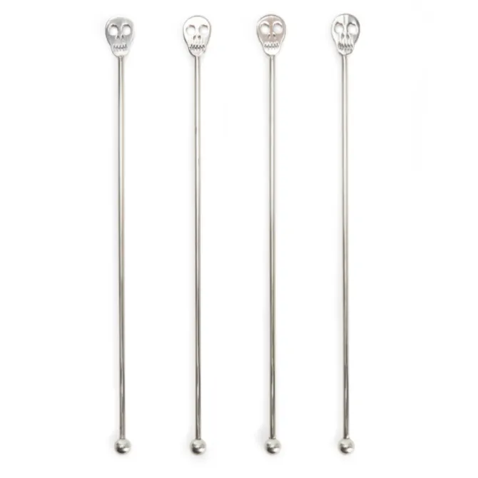 Oldenhof cocktail roerstaafjes skull rvs