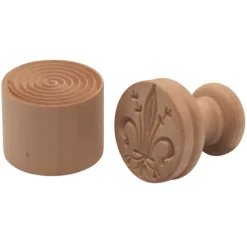 Oldenhof Corzetti pastastempel Giglio ø 5 cm beukenhout 2-delig