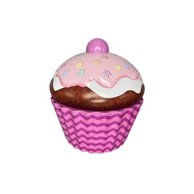 Oldenhof Cupcake Bloemen groot koekblik 1,5 liter paars