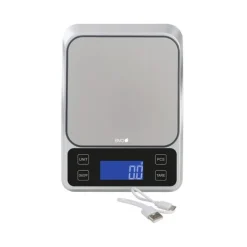 Oldenhof digitale oplaadbare keukenweegschaal 3 kg rvs