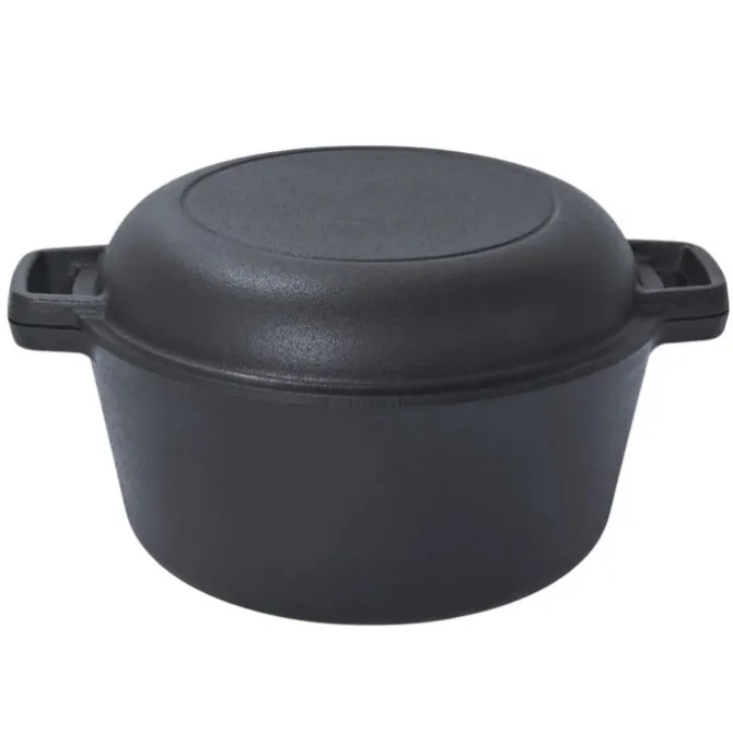 Oldenhof Dutch Oven braadpan ø 26 cm ongeëmailleerd gietijzer