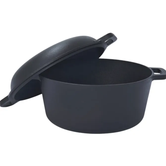 Oldenhof Dutch Oven braadpan ø 26 cm ongeëmailleerd gietijzer