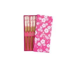 Oldenhof eetstokjes 22,5 cm Pink Blossom 5 stuks