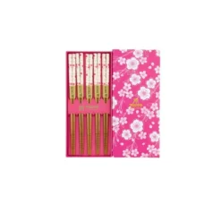 Oldenhof eetstokjes 22,5 cm Pink Blossom 5 stuks