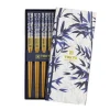 Oldenhof eetstokjes giftbox Blue Bamboo 5 stuks