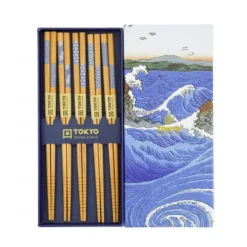 Oldenhof eetstokjes giftbox Blue 5 stuks