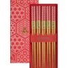 Oldenhof eetstokjes Red Multi 22,5 cm 5 stuks
