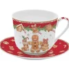 Oldenhof Fancy Gingerbread kop met schotel 400 ml porselein