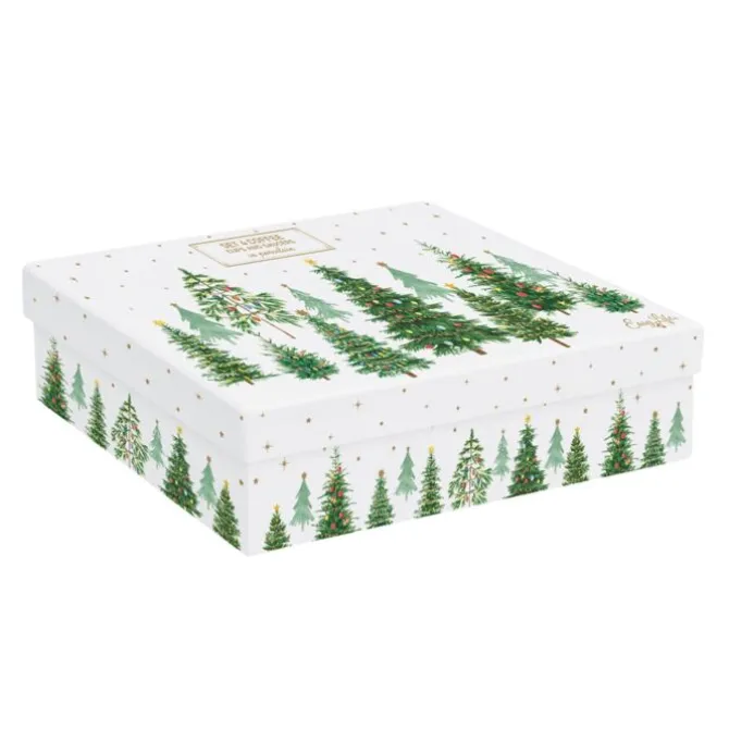 Oldenhof Festive Trees koffiekop met schotel 100 ml 4 stuks