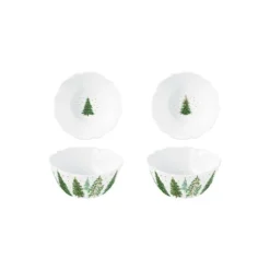 Oldenhof Festive Trees kom ø 14 cm porselein 2 stuks