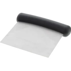 Oldenhof flexibele deegschraper 11 x 8,5 cm rvs zwart