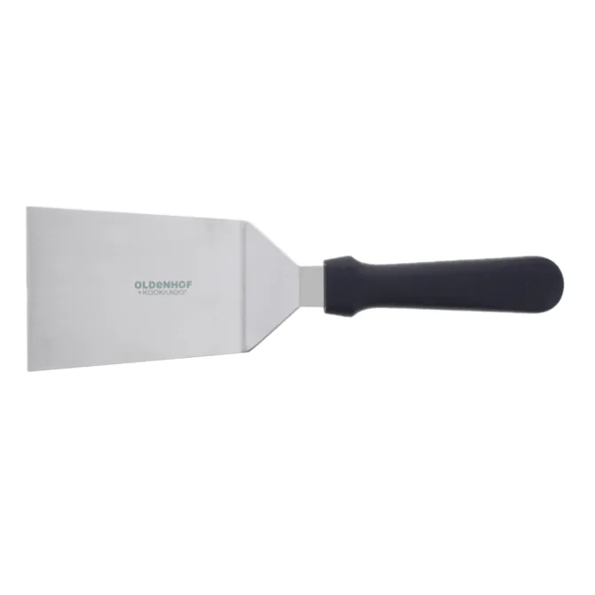 Oldenhof gebogen spatel 12,5 cm rvs zwart