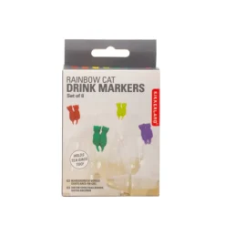 Oldenhof Glas markers regenboog katten 8 stuks silicone