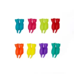 Oldenhof Glas markers regenboog katten 8 stuks silicone