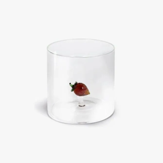 Oldenhof glazen beker met aardbei 250 ml