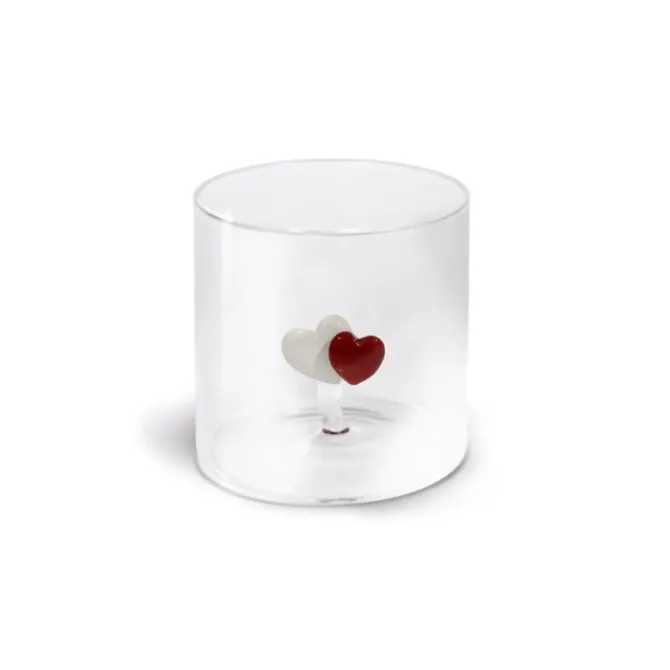 Oldenhof glazen beker met hartjes 250 ml