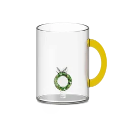 Oldenhof glazen mok met kerstkrans 420 ml