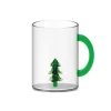 Oldenhof glazen mok met kerstboom 420 ml