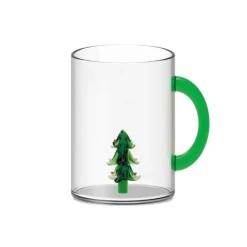 Oldenhof glazen mok met kerstboom 420 ml