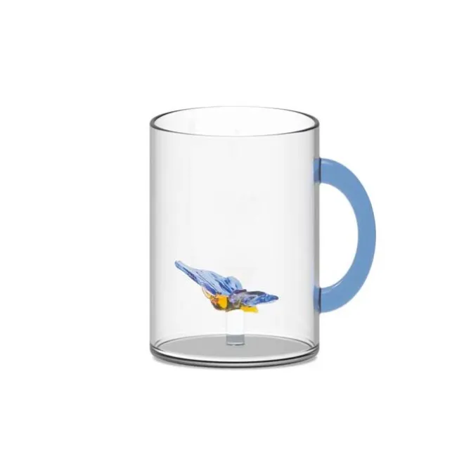Oldenhof glazen mok met vlinder 420 ml