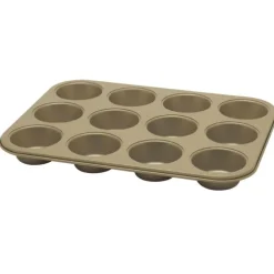 Oldenhof Golden Heritage bakplaat 12 muffins ø 7 cm staal