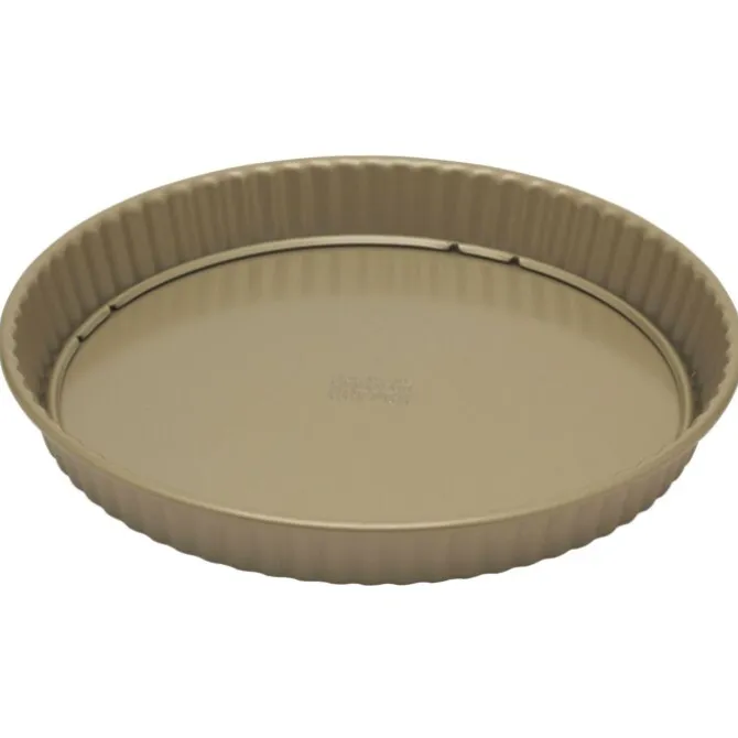 Oldenhof Golden Heritage ronde taartvorm ø 26 cm geribbeld met losse bodem staal