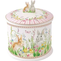 Oldenhof Happy Easter koekjespot ø 14 cm h 16 cm porselein