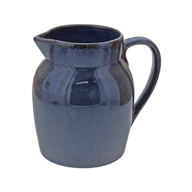 Oldenhof 1821 Hazelnut karaf 1 liter aardewerk blauw
