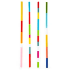 Oldenhof herbruikbare rietjes colorblock 12 stuks