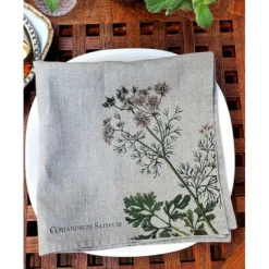 Oldenhof Herbs servet 45 x 45 cm linnen 6 stuks
