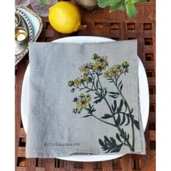 Oldenhof Herbs servet 45 x 45 cm linnen 6 stuks