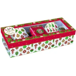 Oldenhof Jingle Bells theeset 2 bekers met theebox 3-delig
