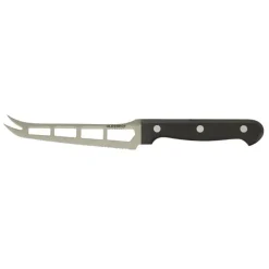 Oldenhof kaasmes met uitsparingen 14 cm rvs zwart