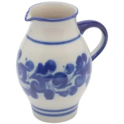 Oldenhof karaf met schenktuit 1,5 liter keramiek blauw