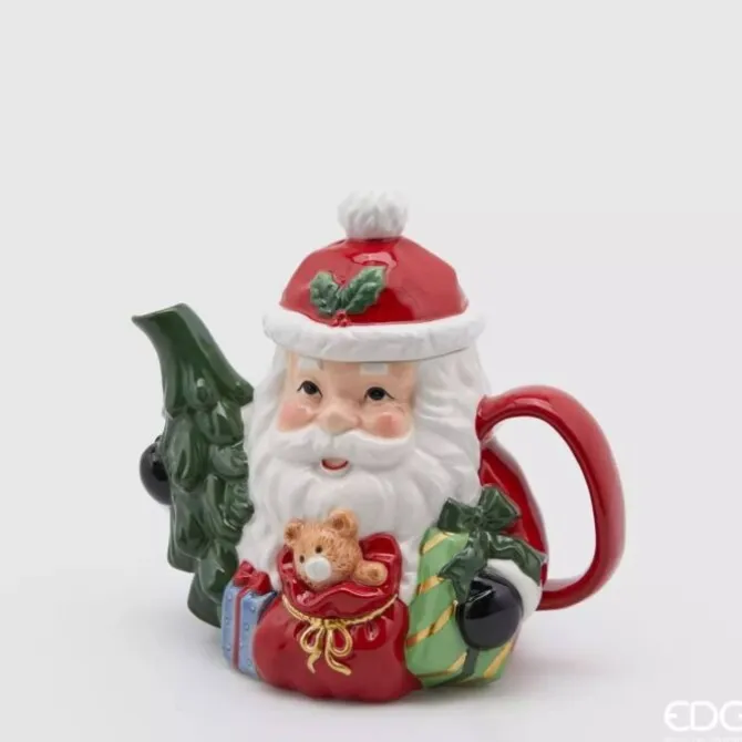 Oldenhof Kerstman theepot 20 x 20 x 14 cm aardewerk