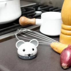 Oldenhof keukentimer muis lichtgrijs ∅ 6 cm