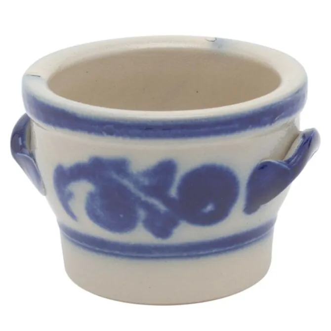 Oldenhof Keulse pot met oortjes 100 gr keramiek blauw