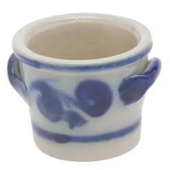 Oldenhof Keulse pot met oortjes 50 gr keramiek blauw