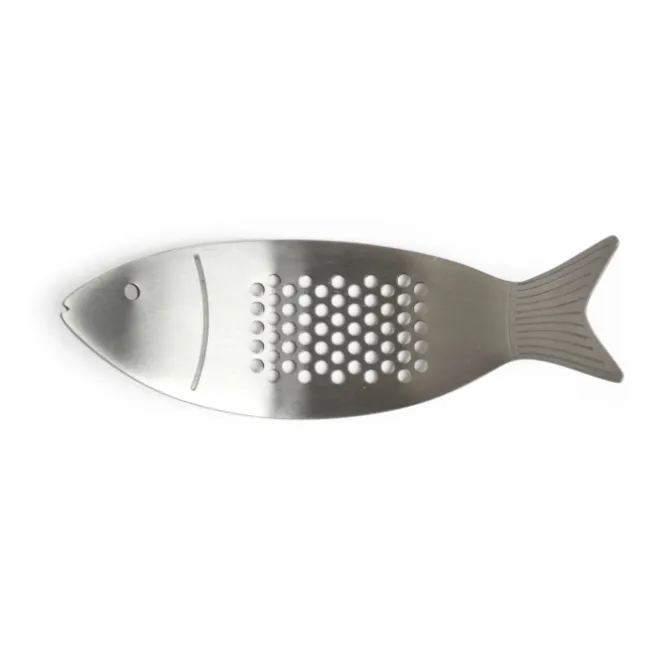 Oldenhof knoflookpers vis 16,2 x 5,5 cm rvs