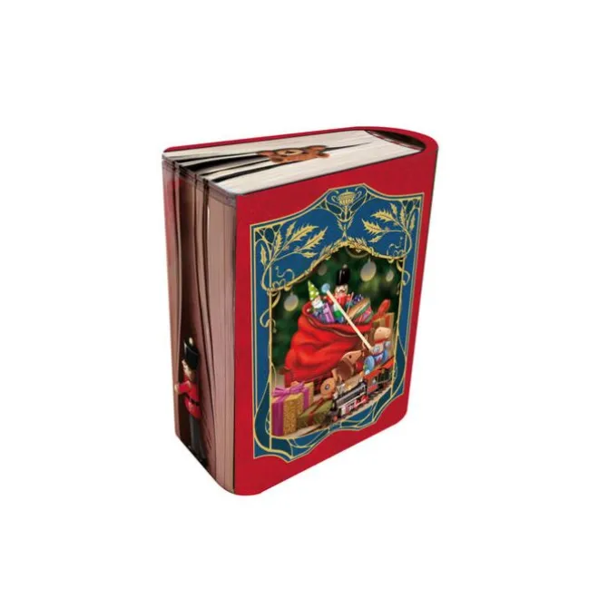 Oldenhof Koekblik Kerst Boek Kerstman 1,75 liter rood
