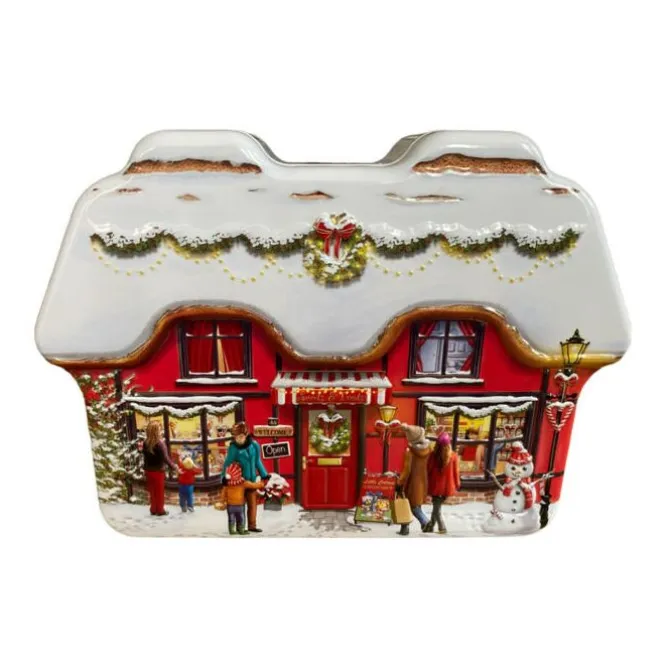 Oldenhof koekblik Winter Sweet Shop cottage 600 ml