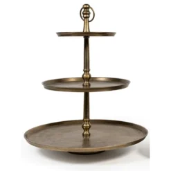 Oldenhof 3-laags etagère 77 cm Antique Brass