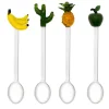 Oldenhof lepeltjes met fruit glas 4-delig