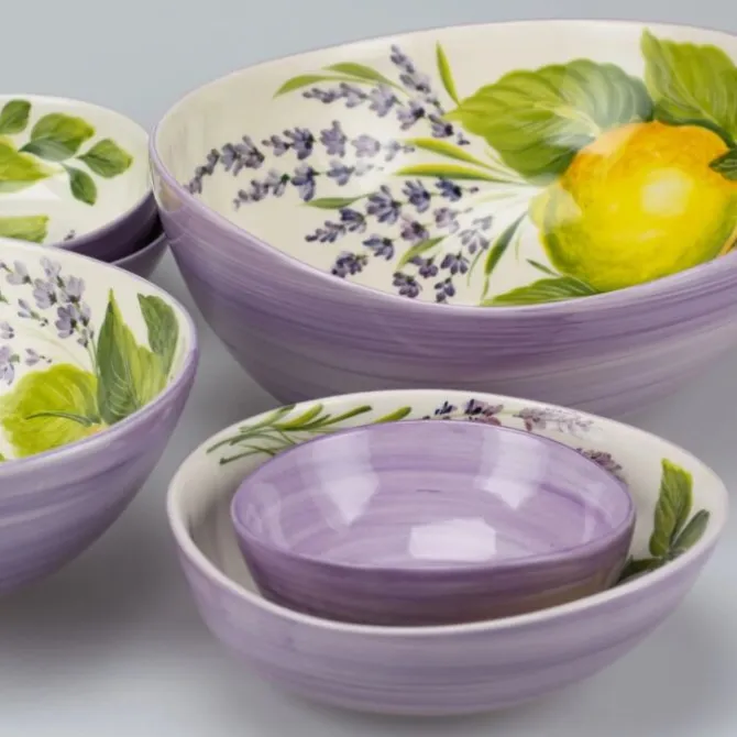 Oldenhof Limone & Lavanda schaal ø 30 cm aardewerk