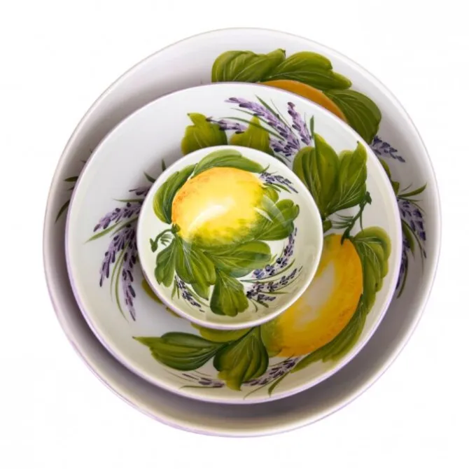Oldenhof Limone & Lavanda schaal ø 30 cm aardewerk