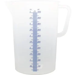Oldenhof maatbeker 5 liter kunststof transparant